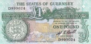 Guernsey, 1 Pound, 1980, UNC, B153a, ... 
