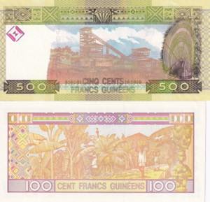 Guinea, 100-500 Francs, 2012-2006, ... 