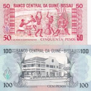 Guinea-Bissau, 50-100 Pesos, 1990, ... 