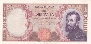 Italy, 10.000 Lire, 1973, VF, B450h, Stample ... 