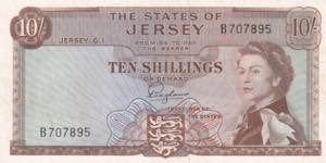 Jersey, 10 Schillings, 1963, VF ... 