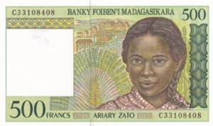 Madagascar, 500 Francs, 1994, UNC, B311b, 