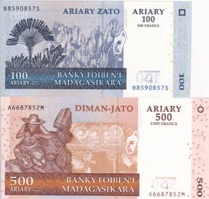 Madagascar, 2004 Issues Lot, 100-500 Ariary, ... 