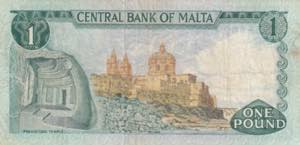 Malta, 1 Lira, 1967, VG, B204f, 