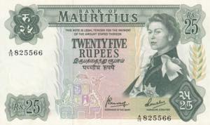 Mauritius, 25 Rupees, 1967, UNC, B403b, 