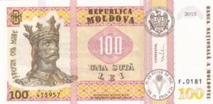 Moldova, 100 Lei, 2015, UNC, B121a, 