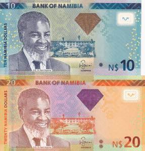 Namibia, 2013 Issues Lot, 10-20 Dollars, ... 
