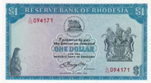 Rhodesia, 1 Dollar, 1978, UNC, B107n, 
