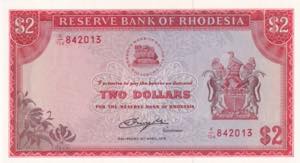 Rhodesia, 2 Dollars, 1977, UNC, B108p, Wmk: ... 