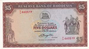 Rhodesia, 5 Dollars, 1978, UNC, B109c, 