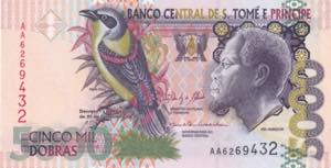 São Tomé and Príncipe, 5.000 Dobras, ... 