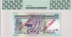 Seychelles, 25 Rupees Specimen, ... 