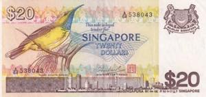 Singapore, 20 Dollars, 1979, XF, B113a, 