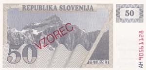 Slovenia, 50 Tolarjev Specimen, 1990, UNC, ... 