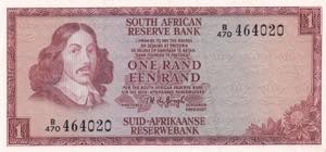 South Africa, 1 Rand, 1967, XF, B739b, 
