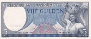 Suriname, 5 Gulden, 1963, UNC, B506b, 