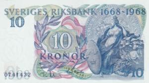 Sweden, 10 Kronor, 1968, UNC, ... 