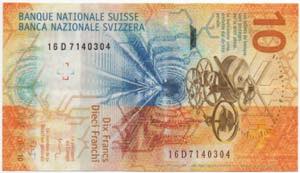 Switzerland, 10 Francs, 2016, VG, ... 