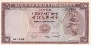 Timor, 100 Escudos, 1963, UNC, B130f, 