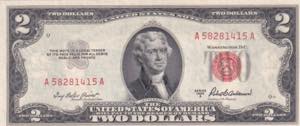 $2, United States Of America, 1953, AUNC, ... 