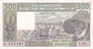 West African States, Senegal, 500 Francs, ... 