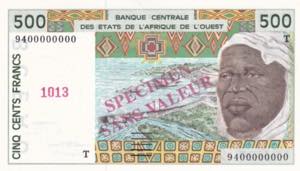 West African States, Togo, 500 Francs ... 