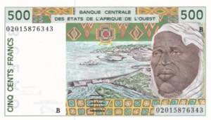 West African States, Benin, 500 Francs, ... 