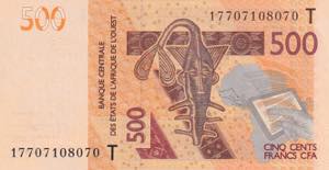 West African States, Togo, 500 Francs, 2012, ... 
