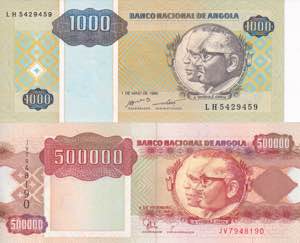 Angola, 1991-1995 Issues Lot, 1.000-500.000 ... 