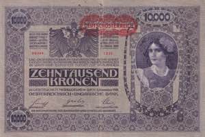 Austria, 10.000 Kronen 1919, F+