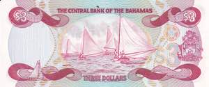 Bahamas, 3 Dollars 1974, UNC
