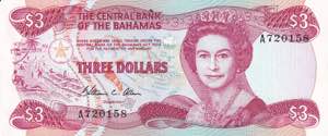 Bahamas, 3 Dollars 1974, UNC