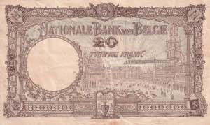 Belgium, 20 Francs 1925, VF+