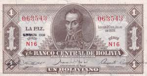 Bolivia, 1 Boliviano 1928, UNC