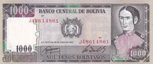Bolivia, 1.000 Pesos 1982, UNC