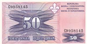 Bosnia-Herzegovina, 50 Dinara ... 