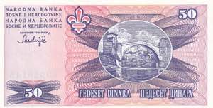 Bosnia-Herzegovina, 50 Dinara 1992, UNC