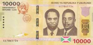 Burundi, 10.000 Francs 2015, UNC