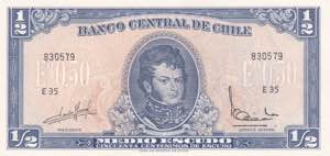 Chile, 1/2 Escudo 1962-1975, AUNC