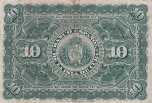 Cuba, 10 Pesos 1896, VF-