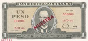 Cuba, 1 Peso Specimen 1985, UNC