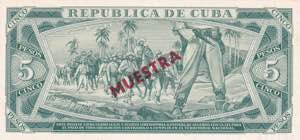 Cuba, 5 Pesos Specimen 1986, UNC