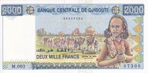 Djibouti, 2.000 Francs 1997, UNC