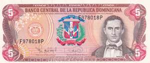 Dominican Republic, 5 Peso 1995, UNC