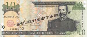 Dominican Republic, 10 Pesos Specimen 2001, ... 