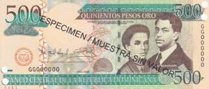 Dominican Republic, 500 Pesos Specimen 2009, ... 