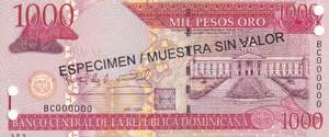 Dominican Republic, 1.000 Pesos Specimen ... 