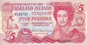 Falkland Islands, 5 Pounds 2005, UNC