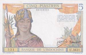 French Indochina, Piastres 1932-1949, UNC