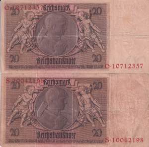Germany, Lot of 5 EA 20 Mark 1929, ... 